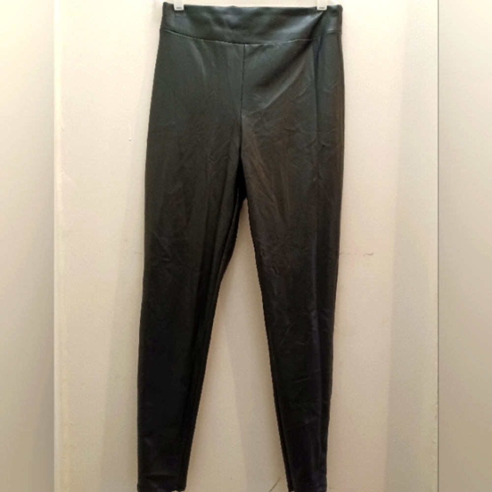 Express super high waisted black leather leggings S/P